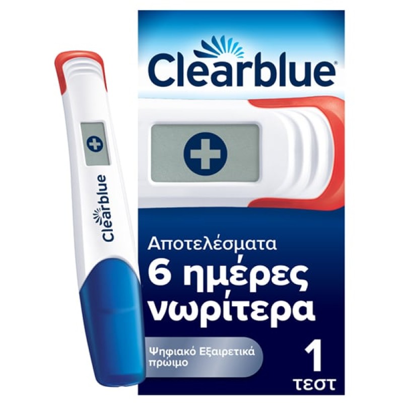 Clearblue Ψηφιακό Τεστ Εγκυμοσύνης Εξαιρετικά Πρώιμης Ανίχνευσης, 1 Τεμάχιο