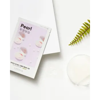 Missha Airy Fit Sheet Mask Pearl 19g – Υφασμάτινη Μάσκα Προσώπου με Εκχύλισμα Μαργαριταριού για Λάμψη & Ενυδάτωση