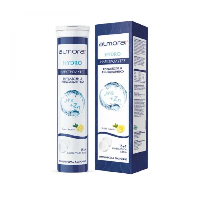 Almora Plus Hydro Electrolytes με Γεύση Λεμόνι Ενυδάτωση και Ανοσοποιητικό 20 Αναβράζοντα Δισκία