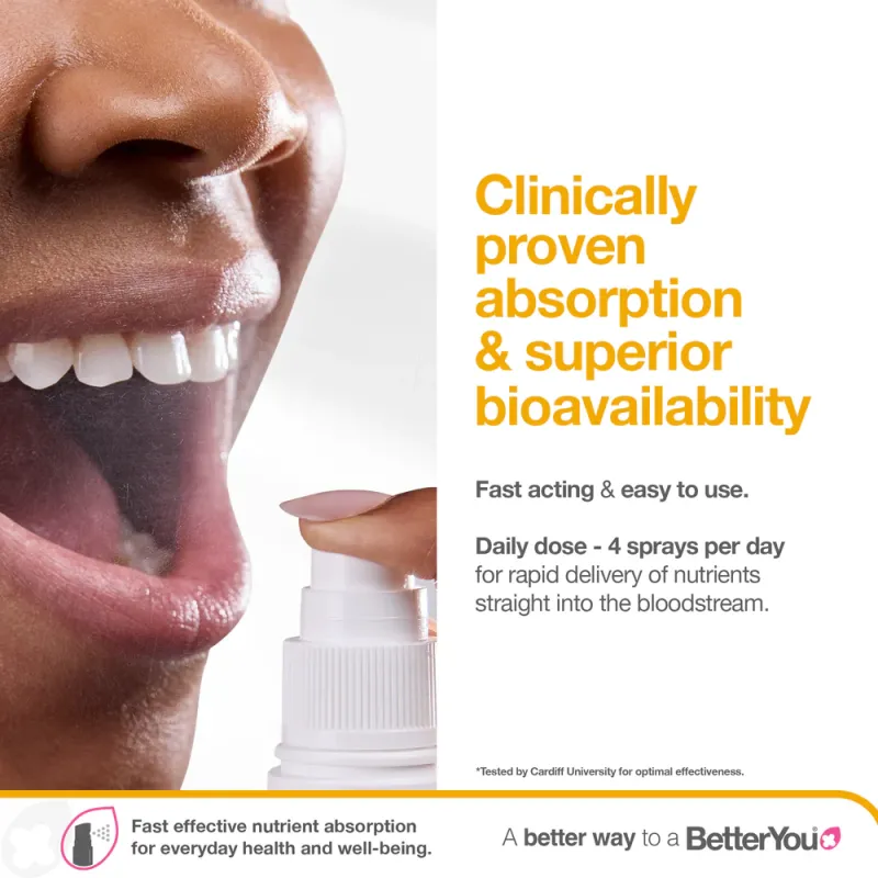 Better You Boost B12 1200μg Συμπλήρωμα Διατροφής B12 σε Υπογλώσσιο Spray, 25ml