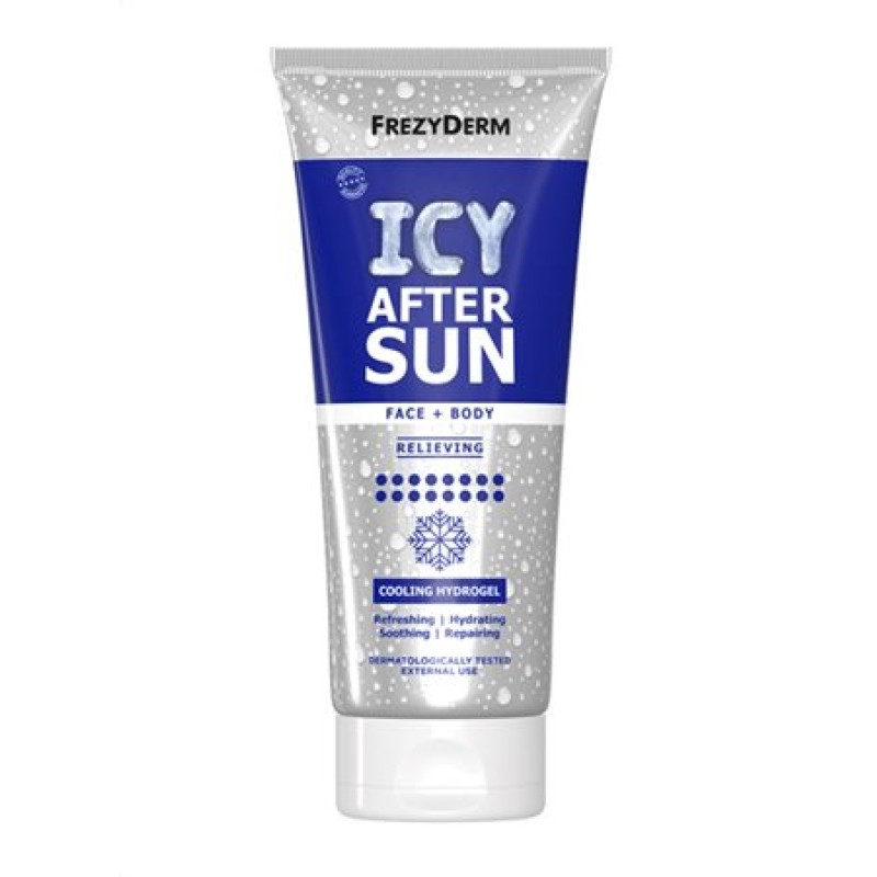 Frezyderm Icy After Sun, Υδρογέλη Αποκατάστασης του Δέρματος μετά τον ήλιο για Πρόσωπο και Σώμα, 200ml