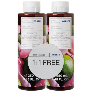 Korres Shower Promo Pack Αφρόλουτρο Τζινζερ Μοσχολέμονο 1+1 250ml x2