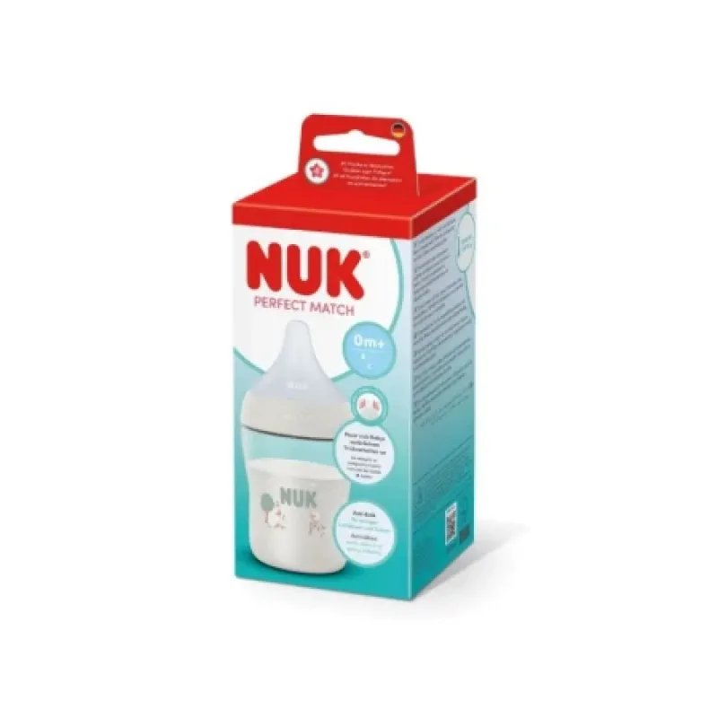 NUK Perfect Match Anti-Colic Πλαστικό Μπιμπερό 0m+ (150ml)