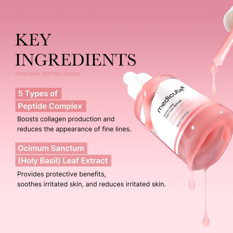 Medicube PDRN Pink Peptide Serum,  Αμπούλα Σύσφιξης με PDRN Σολομού, Ορός προσώπου, 30 ml