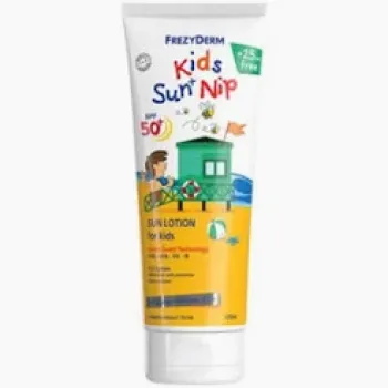 Frezyderm Kids Sun and Nip SPF50+, Παιδικό Αντηλιακό με Εντομοαπωθητική ΔράσηSPF50+, 175ml