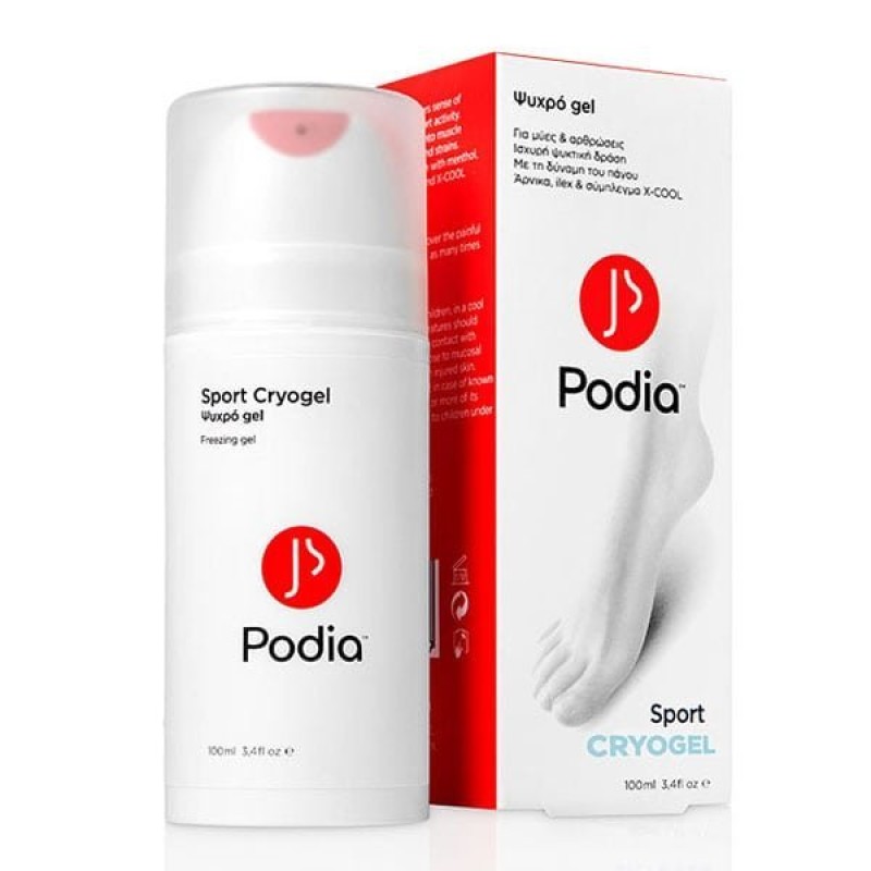 Podia Sport Cryogel,  Ψυχρό Gel Εντατικής Ανακούφισης Μυών & Αρθρώσεων 100ml