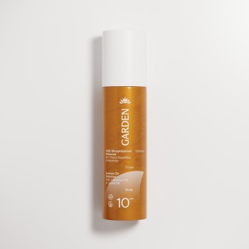 Garden Λάδι Μαυρίσματος Shimmer με Έλαια Καρύδας & Καρότου SPF10 200ml