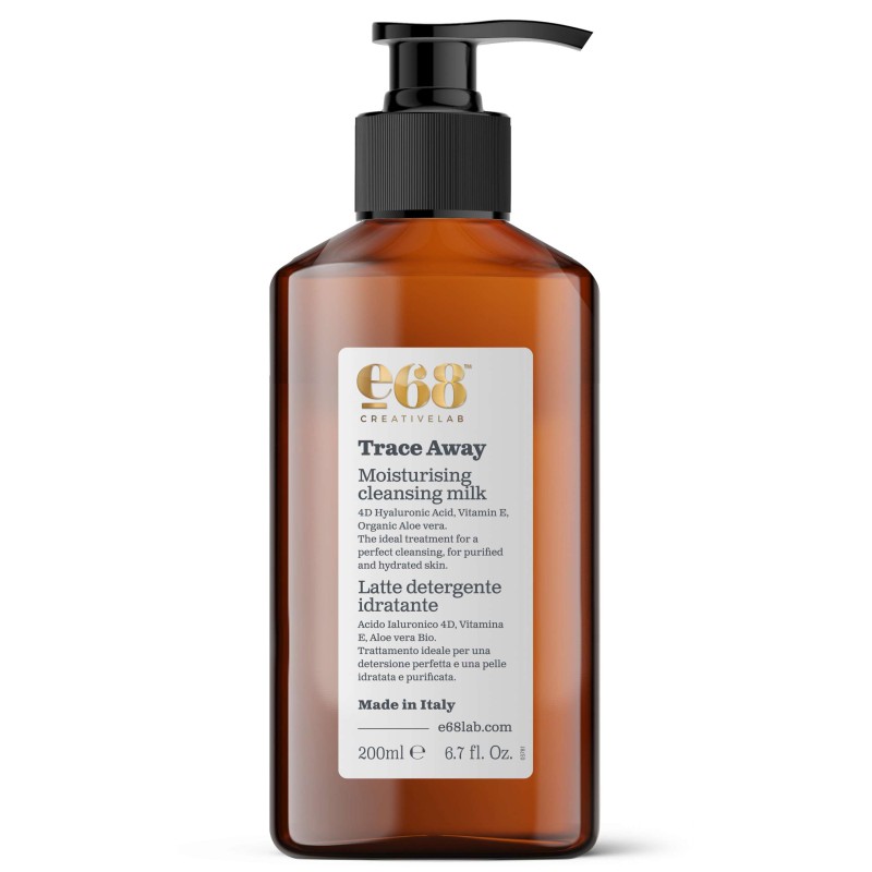 E68 Moisturizing Cleansing Milk Trace Away, Ενυδατικό Γαλάκτωμα Καθαρισμού, 200ml