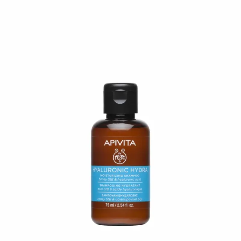 Apivita Hyaluronic Hydra Moisturizing Shampoo Σαμπουάν Ενυδάτωσης, 75ml