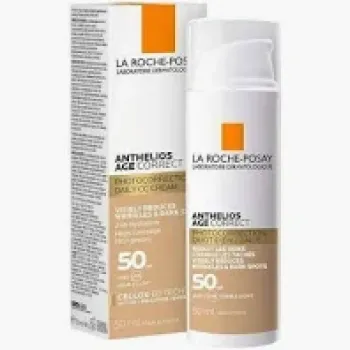 La Roche-Posay Αnthelios Age Correct SPF50+, Αντηλιακό Προσώπου κατά της Γήρανσης και των ατελειών με Χρώμα, 50ml