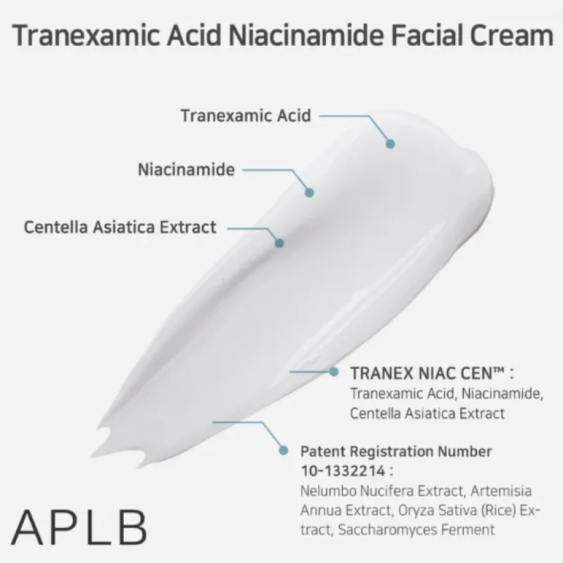 APLB Tranexamic Acid Niacinamide Facial Cream, Λευκαντική & Ενυδατική Κρέμα Προσώπου 55 ml