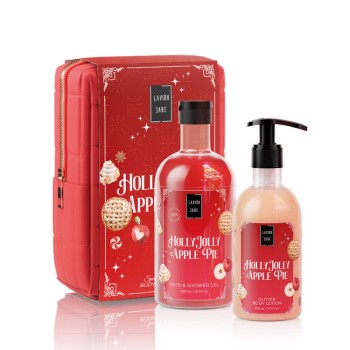 Lavish Care Holly Jolly Apple Pie Special Christmas Set Αφρόλουτρο 500ml & Κρέμα Σώματος 300ml