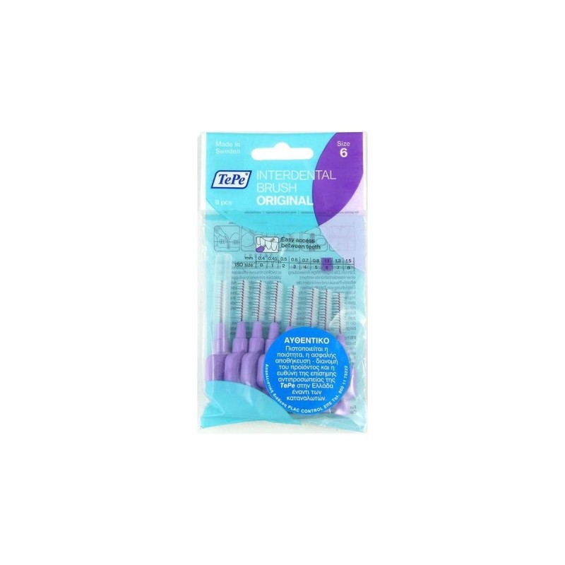 Tepe μεσοδόντια βουρτσάκια 1.1Mm Μωβ Νο6