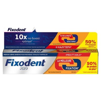 Fixodent Pro Plus Cream Χρυσή 60 g +50% Προϊόν