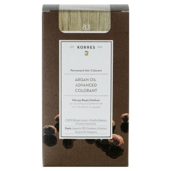 Korres Argan Oil Natural Colorant 8.1 Ξανθό Ανοικτό Σαντρέ