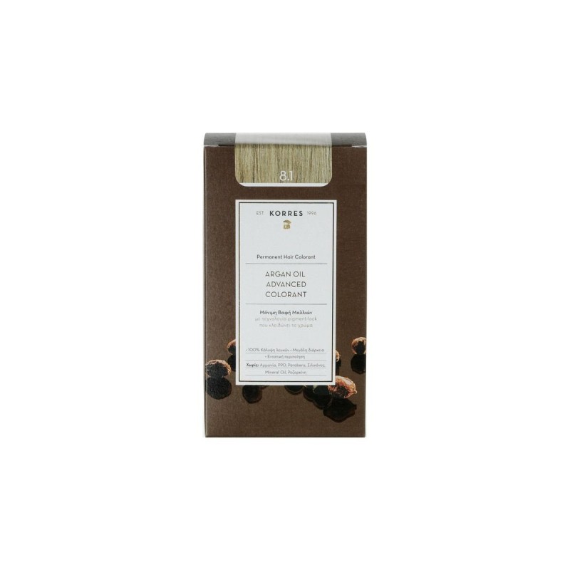 Korres Argan Oil Natural Colorant 8.1 Ξανθό Ανοικτό Σαντρέ