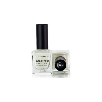 Korres Gel Effect Gloss Βερνίκι Νυχιών Μακράς Διαρκείας 2 Porcelain White 11 ml
