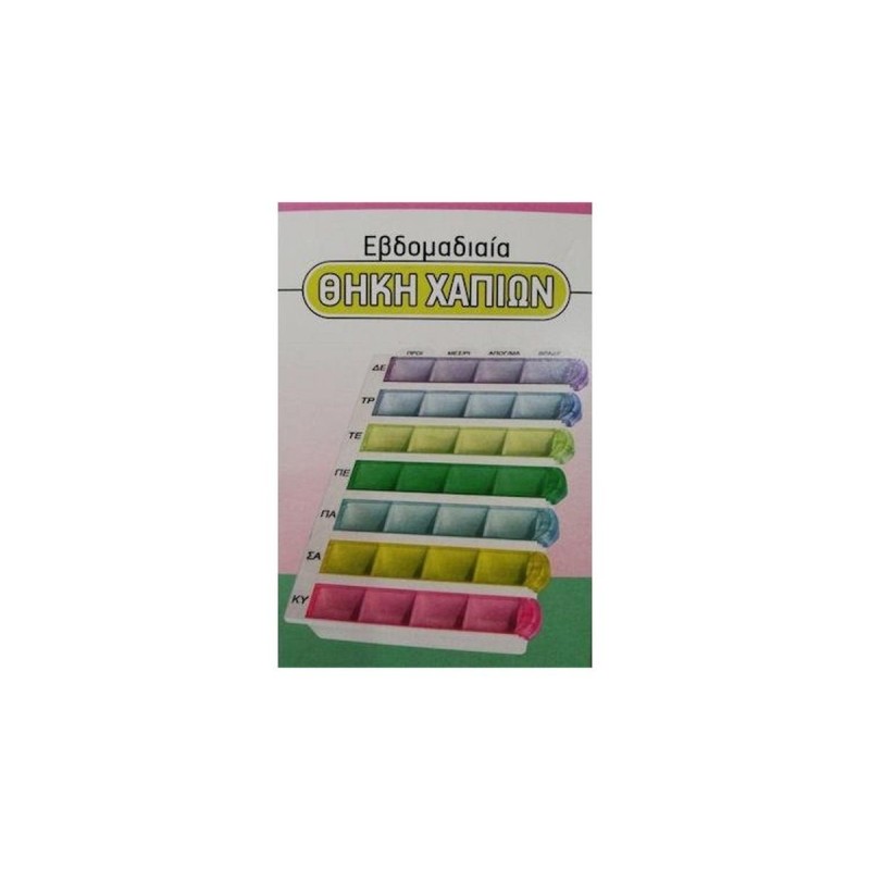 Adams Pharm Εβδομαδιαία Θήκη Χαπιών (4 Θέσεις/Ημέρα)
