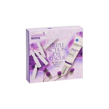 Panthenol Extra Πακέτο Προσφοράς Triple Action Eye Rescue, Triple Defense Eye Cream - 25 ml & Dark Circles Rescue - 5Amps X 2 ml