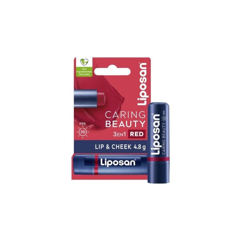 Liposan Caring Beauty Red Ενυδατικό Βάλσαμο Χειλιών SPF30, 4,8g