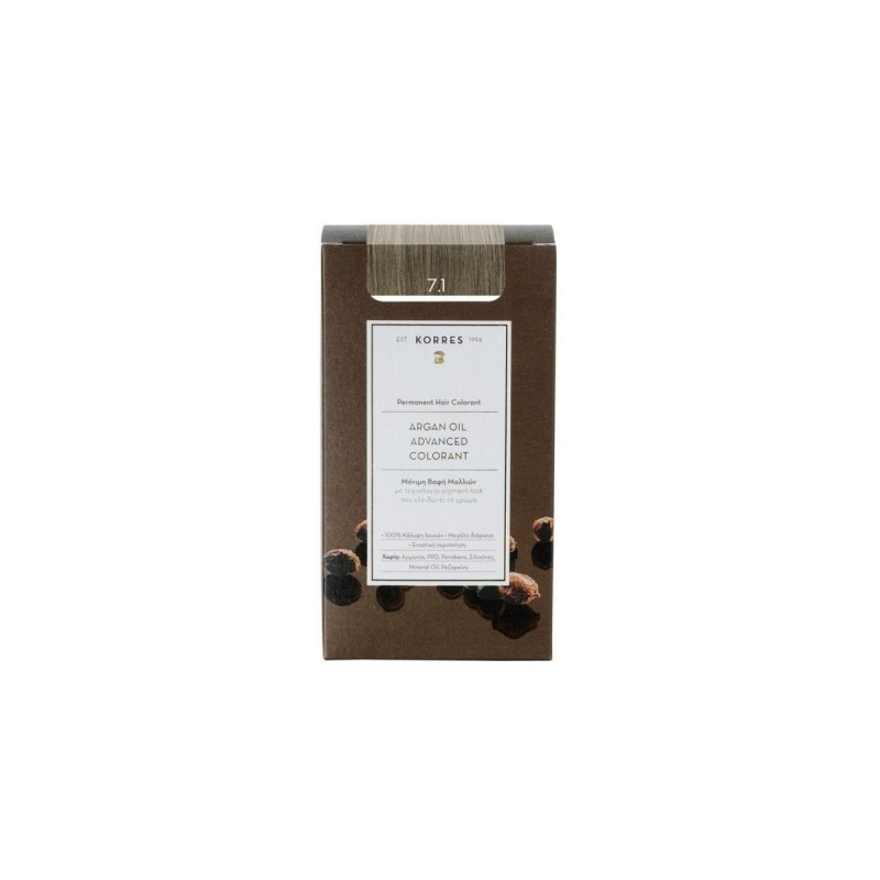 Korres Argan Oil Advanced Colorant 7.1 Ξανθό Σαντρέ