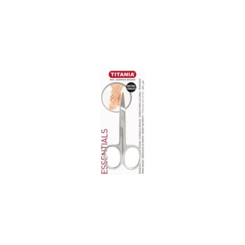 Titania Nail Scissors ψαλιδάκι για Νύχια & Πετσάκια σε Χρώμα Ασημί 1 Τεμάχιο