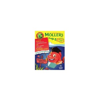 Moller's Omega-3 Ζελεδάκια με Ω3 για Παιδιά με γεύση φράουλα 36 ζελεδάκια