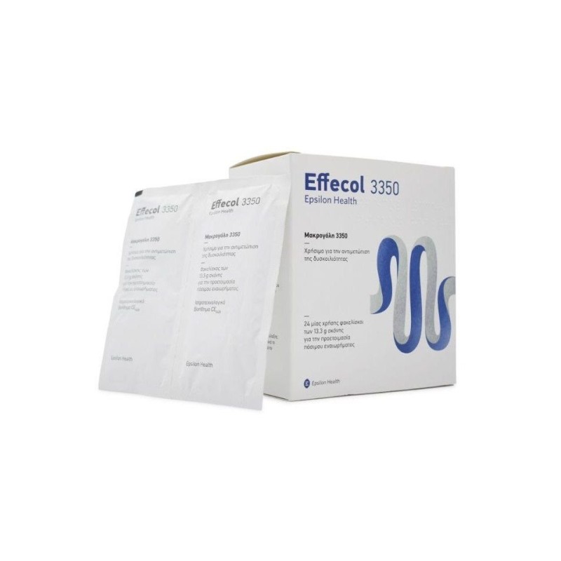 Epsilon Health Effecol 3350 Μακρογόλη για την αντιμετώπιση της δυσκοιλιότητας, 24 φακελίσκοι