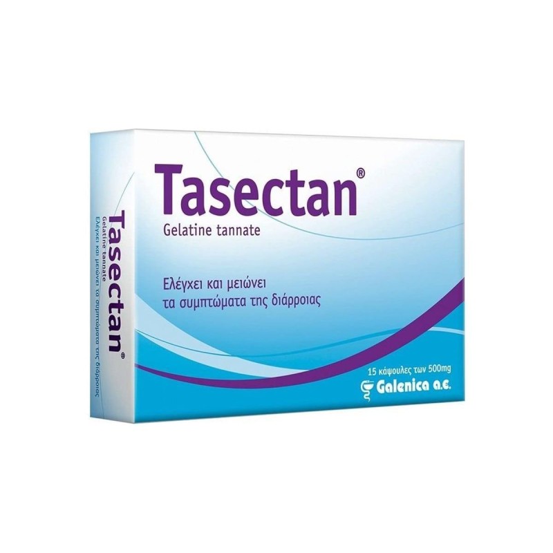 Tasectan Ελέγχει & Μειώνει Τα Συμπτώματα Της Διάρροιας 500mg  x15 κάψουλες