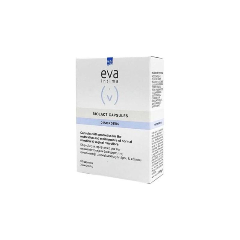 Intermed Eva Intima Biolact Disorders Προβιοτικά Εντερική και Κολπική Χλωρίδα x20 κάψουλες