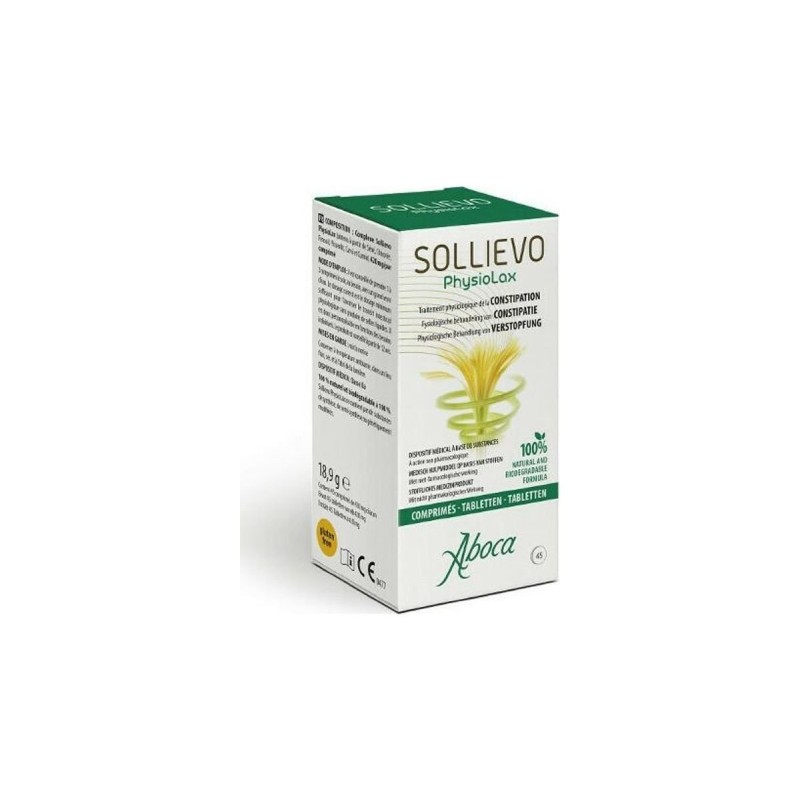 Aboca Sollievo Physiolax Συμπλήρωμα Διατροφής κατά της Δυσκοιλιότητας, 45 δισκία