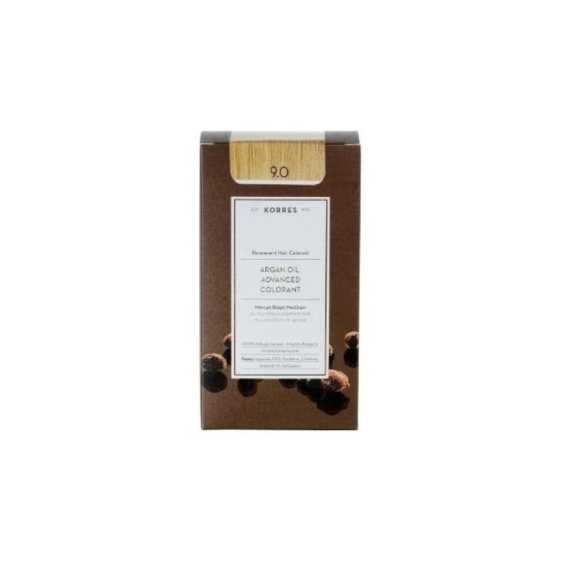 Korres Argan Oil Natural Colorant 9.0 Ξανθό Πολύ Ανοιχτό