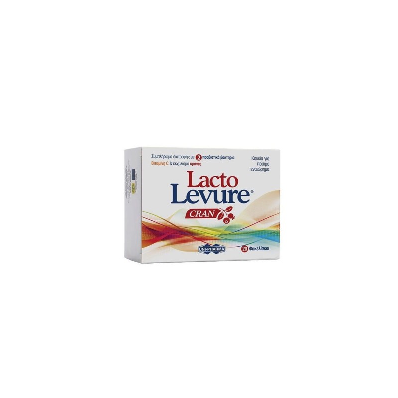 Unipharma Lacto Levure Cran Συμπλήρωμα Διατροφής με Εκχύλισμα από Cranberries, 20 Φακελίσκοι