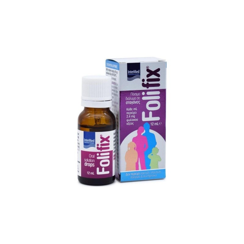Intermed Folifix Oral Drops Συμπλήρωμα Διατροφής Φυλλικού Οξέος 12ml
