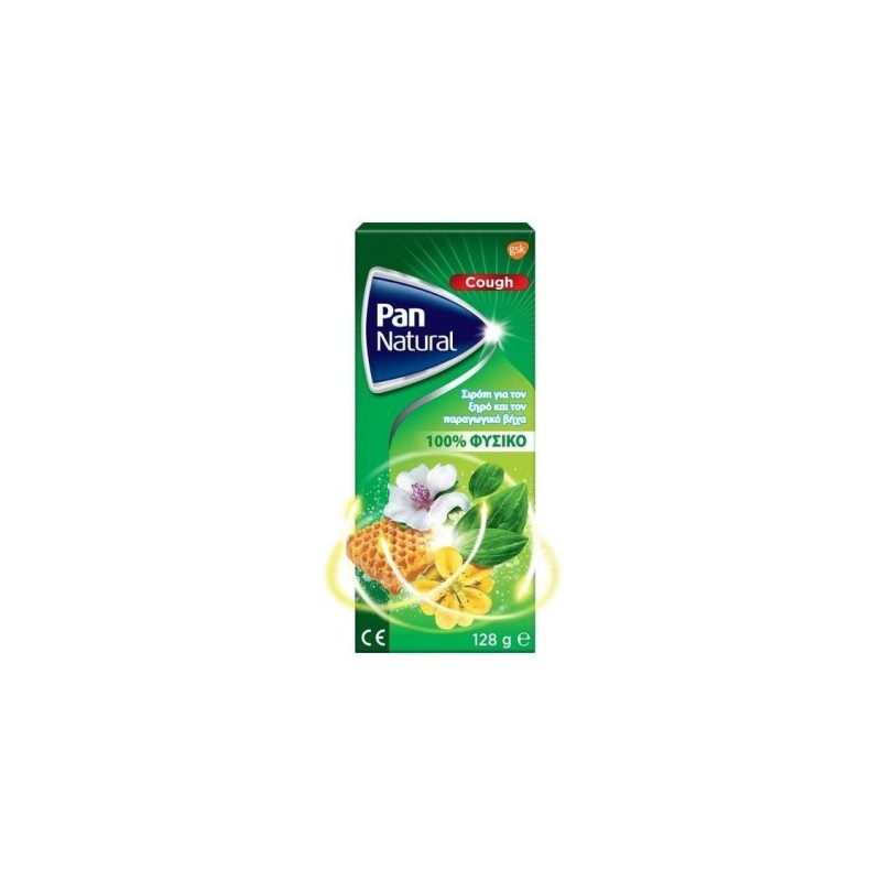 Gsk Pan Natural Syrop Σιρόπι για Ξηρό & Παραγωγικό Βήχα 128gr