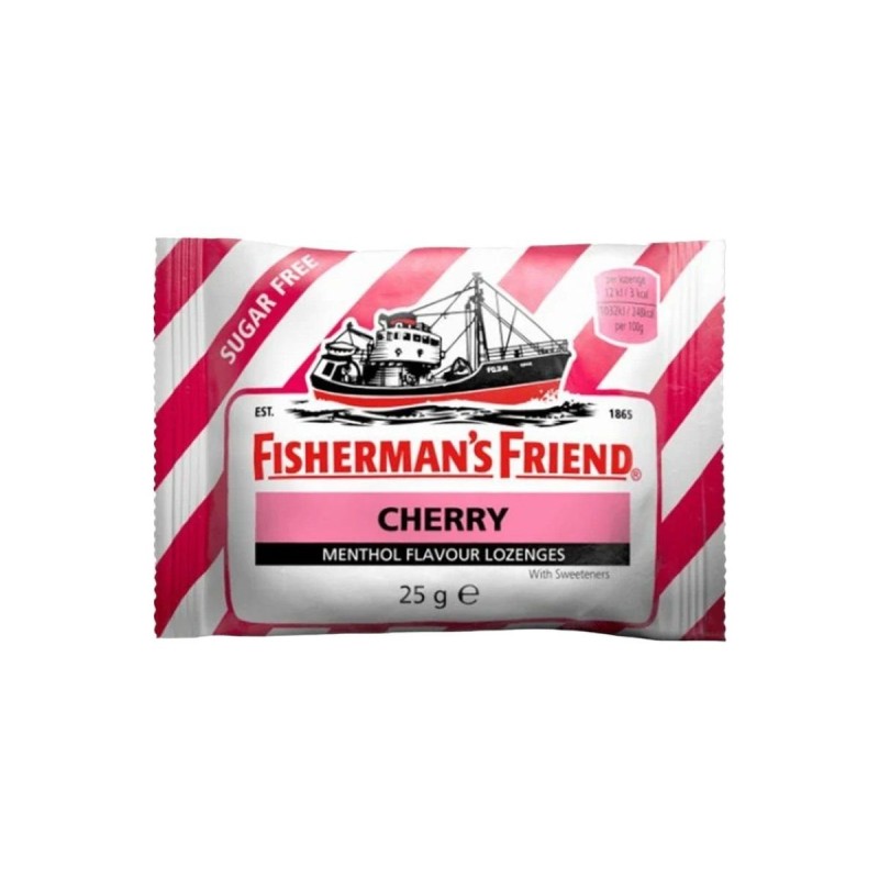 Fisherman’s Friend Cherry Sugar Free – Παστίλιες για τον Λαιμό & την Αναπνοή με Γεύση Κεράσι & Μέντα Χωρίς Ζάχαρη (25g)