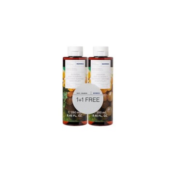 Korres Shower Promo Pack Αφρόλουτρο Αμπέλι Σαντορίνης 1+1 δώρο 250ml x2