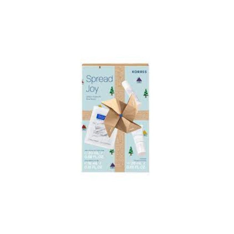 Korres Promo Set Spread Joy Greek Yoghurt Glow Recipe Mask 20ml, Eye Gel 15ml and Foaming Cleanser 20ml