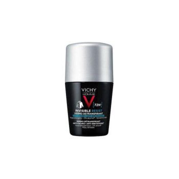 Vichy Homme Invisible Resist 72H, Ανδρικό Αποσμητικό Roll-On Κατά των Σημαδιών και της Έντονης Εφίδρωσης 72h, 50ml
