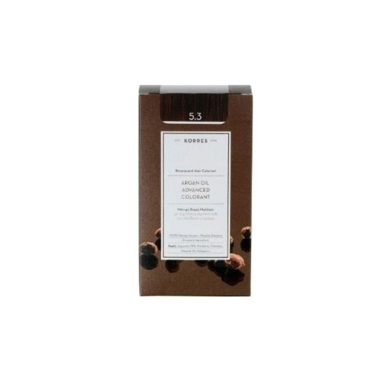 Korres Argan Oil Natural Colorant 5.3 Καστανό Ανοιχτό Χρυσό / Μελί