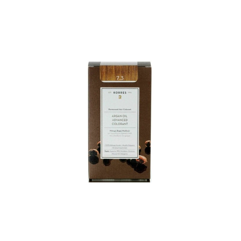 Korres Argan Oil Natural Colorant 7.3 Ξανθό Χρυσό / Μελί