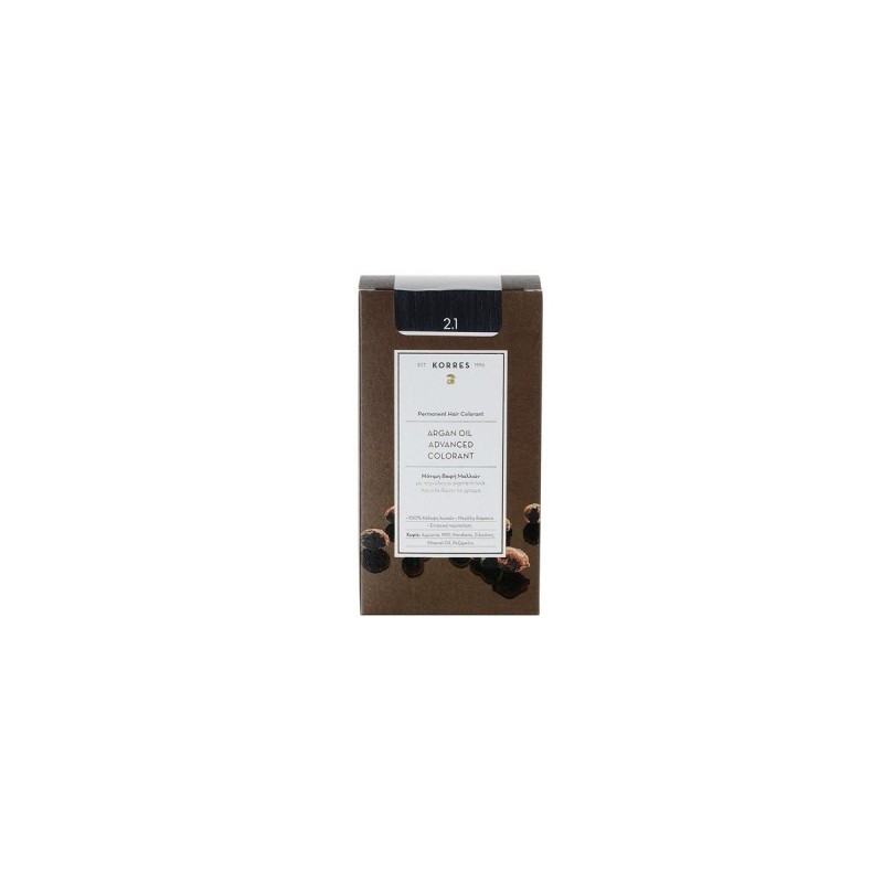 Korres Argan Oil Natural Colorant 2.1 Μαύρο Μπλε