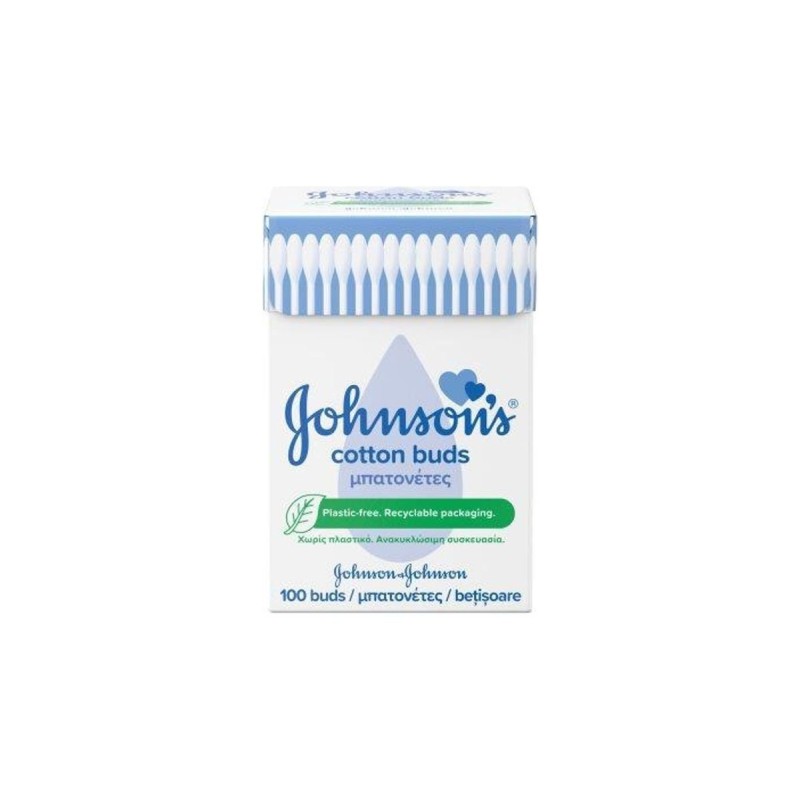 Johnson's Cotton Buds σε Ανακυκλώσιμη Συσκευασία 100 Μπατονέτες