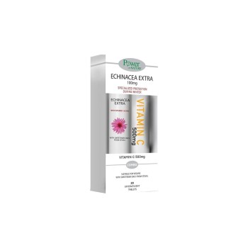 Power Health Echinacea Extra 100mg 20 eff. tab & Vitamin C 20 Eff. Tabs με στέβια