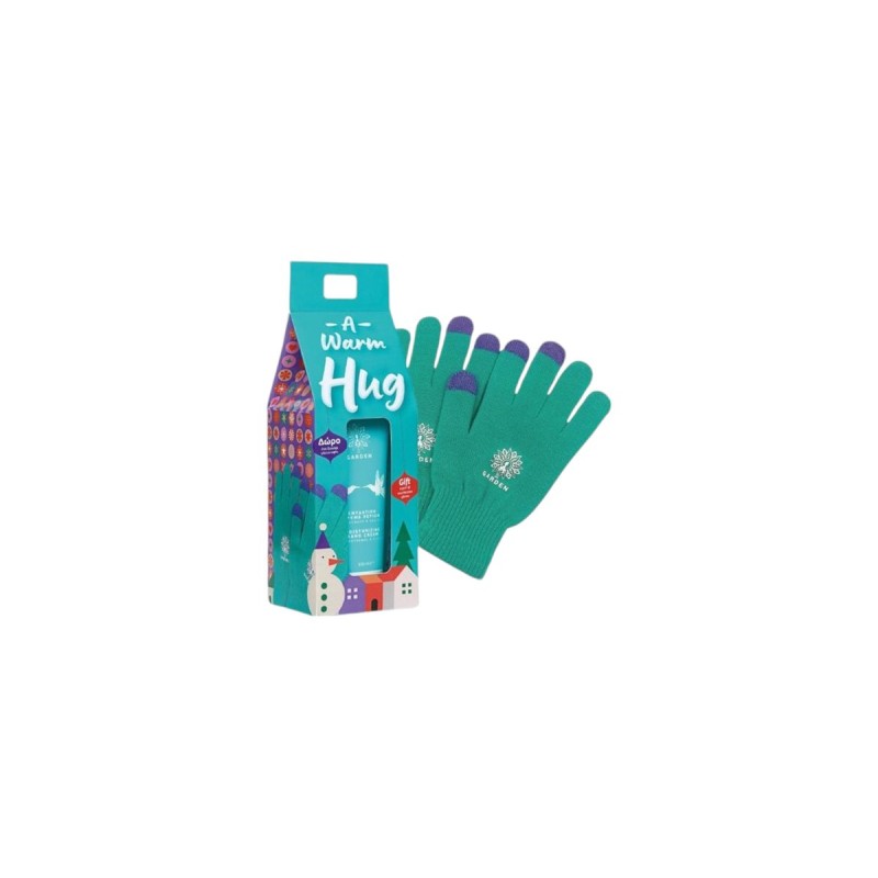 Garden Promo A Warm Hug Hand Cream Moisturizing Ενυδατική Κρέμα Χεριών & Δώρο Ζεστά Γάντια Αφής