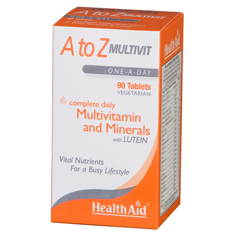 Health Aid A to Z Multivit and Minerals with Lutein, 90tabs