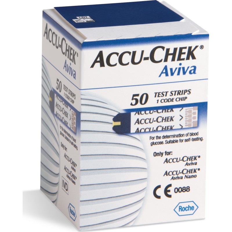 Roche Accu-Chek Aviva Ταινίες Μέτρησης Σακχάρου 50τμχ