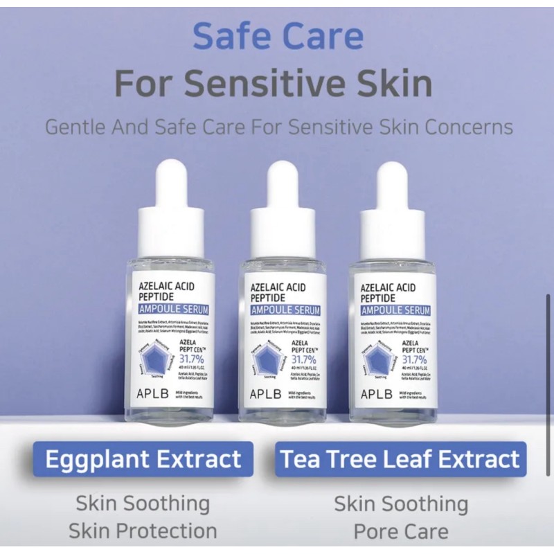 APLB Azelaic Acid Peptide Ampoule Serum Ορός για Ομοιόμορφο Τόνο & Ελαστικότητα Ορός προσώπου, 40 ml