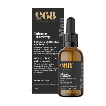 E68 Intense Recovery, Soothing Beard, Scalp and Hair Oil, Καταπραϋντικό Λάδι Γενειάδας και Μαλλιών, 30 ml