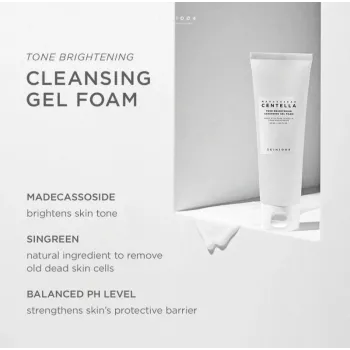 Skin1004 Madagascar Centella Tone Brightening Cleansing Gel Foam Καθαριστικό τζελ για φωτεινό δέρμα 125ml